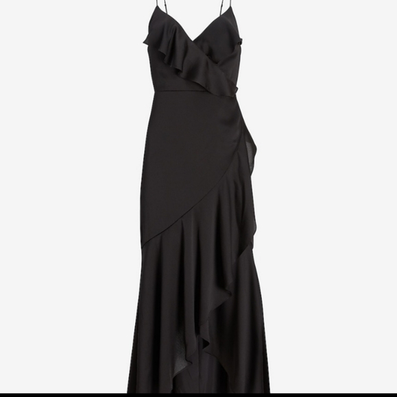 Express Dresses & Skirts - Express Satin Wrap Midi Dress - Wedding Guest - NWT - Sold Out